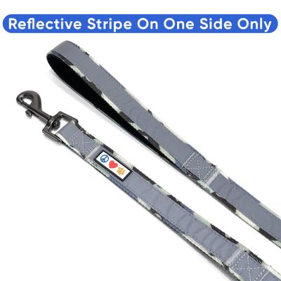 Show full view: Pawtitas Personalized Reflective Dual Handle Dog Leash, Camouflage Grey slide 8 of 9