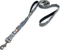 Pawtitas Personalized Reflective Dual Handle Dog Leash, Camouflage Grey