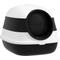 Show in main carousel: jansno Two-Way Entrance Cat Litter Box with Lid, White & Black slide 6 of 8