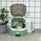 Show in main carousel: jansno Openable Front Cover Cat Litter Box with Lid, Green slide 6 of 7