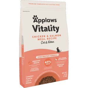 Applaws Vitality Complete & Balanced Chicken & Salmon Meal Recipe High-Protein Adult Dry Cat Food, 11-lb bag