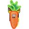 Show in main carousel: Tuffy's Funny Food Jr Carrot Squeaky Plush Dog Toy, Orange slide 5 of 5