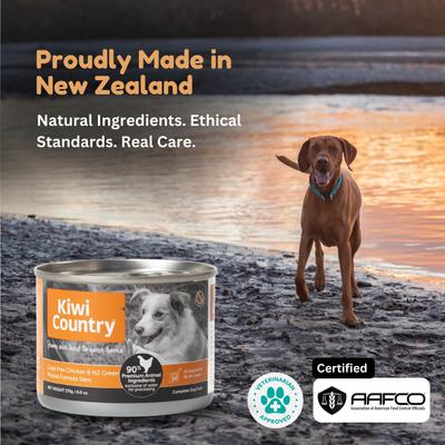 Show full view: Kiwi Country Chicken & NZ Green Mussel Wet Dog Food, 6-oz can, case of 24 slide 8 of 10