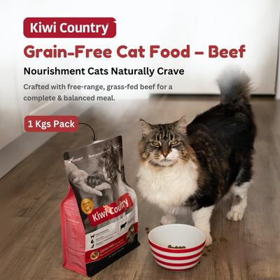 Show full view: Kiwi Country Grain-Free Beef & NZ Green Mussel Dry Cat Food, 2.2-lb bag slide 3 of 10