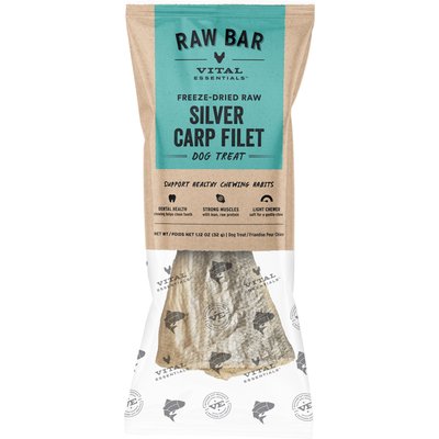 Vital Essentials Vital Essentials Raw Bar Silver Carp Single Ingredient Freeze-Dried Dog Treat & Natural Chew, 1 count