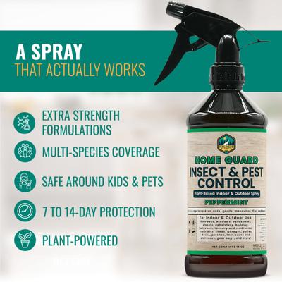 Show full view: Trail Hound Pet Supply Co. Home Guard Peppermint Insect & Pest Control Flea & Tick Spray for Dogs, 16-fl oz bottle slide 2 of 9
