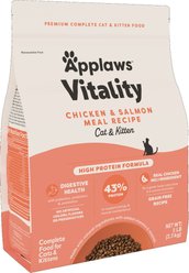 Applaws Vitality Complete & Balanced Chicken & Salmon Meal Recipe High-Protein Adult Dry Cat Food, 5-lb bag