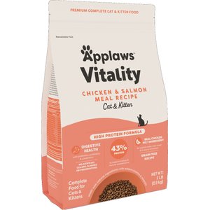 Applaws Vitality Complete & Balanced Chicken & Salmon Meal Recipe High-Protein Adult Dry Cat Food, 2-lb bag