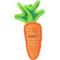 Show in main carousel: Tuffy's Funny Food Jr Carrot Squeaky Plush Dog Toy, Orange slide 4 of 5