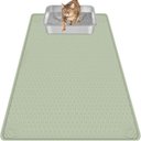 Bartuke Silicone Scatter Control Soft & Easy to Clean Cat Litter Trapping Mat, Green, X-Large: 40 x 28-in