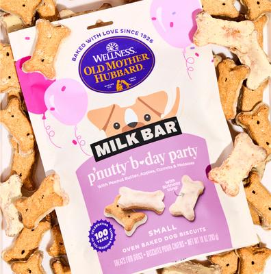 Show full view: Old Mother Hubbard by Wellness Milk Bar P'Nutty B-Day Party Peanut Butter Biscuits Dog Treats, 10-oz bag slide 8 of 11