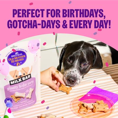 Show full view: Old Mother Hubbard by Wellness Milk Bar P'Nutty B-Day Party Peanut Butter Biscuits Dog Treats, 10-oz bag slide 7 of 11