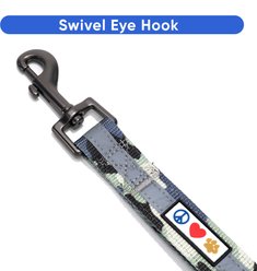 Pawtitas Personalized Padded Reflective Short Dog Leash Camouflage Grey slide 2 of 7