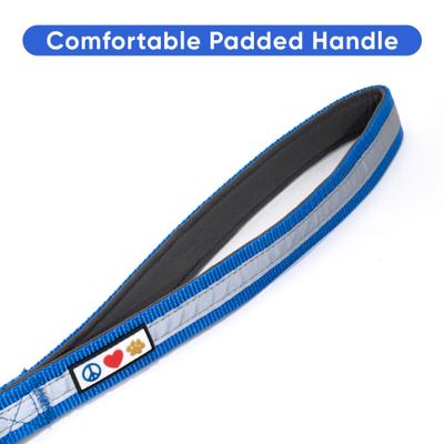Show full view: Pawtitas Personalized Padded Reflective Short Dog Leash, Blue slide 4 of 7