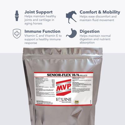 Show full view: Med-Vet Pharmaceuticals (MVP) Senior Flex H/A Pellets Horse Supplement, 5-lb slide 4 of 5