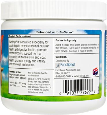 Show full view: EverPup Ultimate Daily Vet-Formulated All-in-One Beef Flavored Powder Joint, Immune & Gut Health Supplement for Dogs, 6.35-oz jar slide 3 of 10