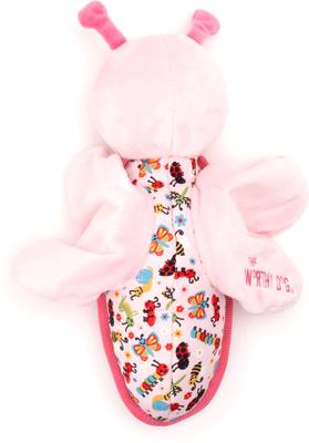Show full view: The Worthy Dog Butters Fly Plush Dog Toy, Pink slide 3 of 3