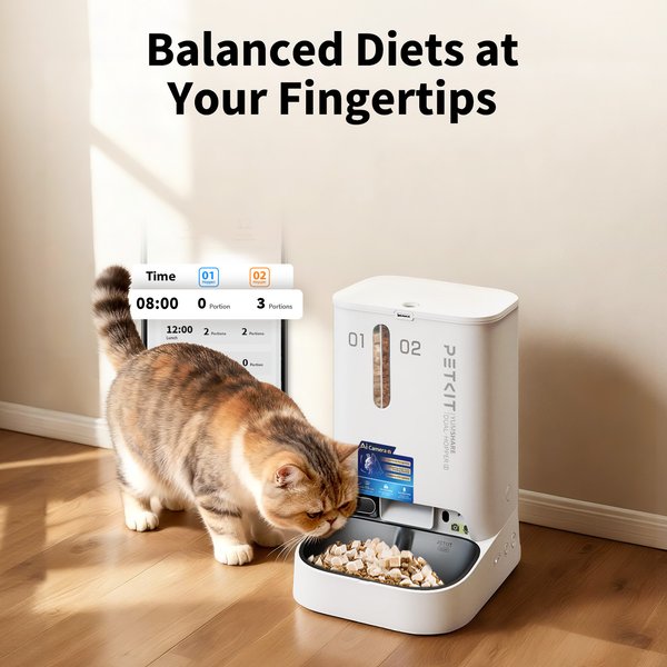 PETKIT YumShare Dual-hopper 2 Automatic Cat Feeder with Camera
