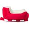 Show in main carousel: Sherry Kline Pet Collection Holiday Sleigh Washable Dog Bed, Red, Medium: 22 x 32 x 15-in slide 3 of 6