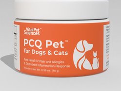 Vital Pet Sciences PCQ Pet Powder Pain Relief & Allergy Support Supplement for Dogs & Cats, 0.56-oz jar