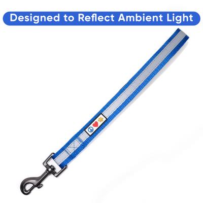 Show full view: Pawtitas Personalized Padded Reflective Short Dog Leash, Blue slide 5 of 7