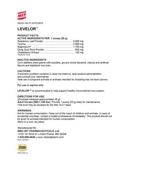 Show full view: Med-Vet Pharmaceuticals (MVP) Levelor Powder Horse Supplement, 2.65-lb slide 2 of 6
