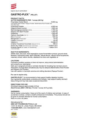 Show full view: Med-Vet Pharmaceuticals (MVP) Gastro-Plex Pellets Horse Supplement, 6-lb slide 2 of 5