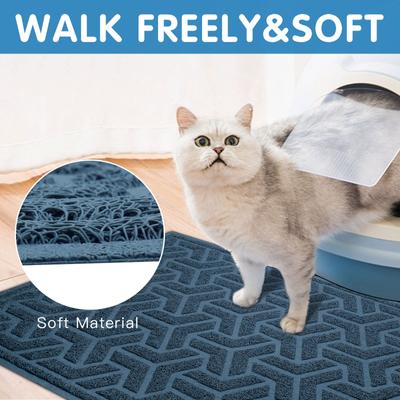 Show full view: UPSKY Waterproof Cat Litter Trapping Mat, 35 x 24-in, Blue slide 7 of 8