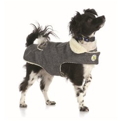 Up Country Wool Fleeced Lined Dog Coat, Gray, 18 slide 2 of 5