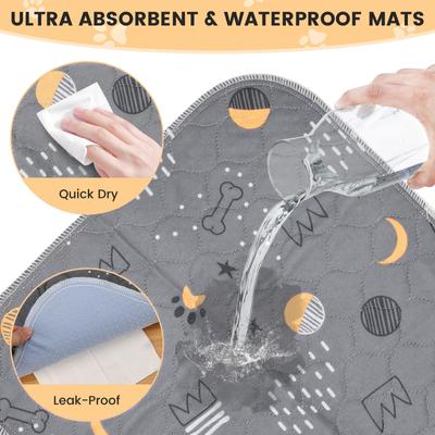 Show full view: UPSKY Washable Non-Slip Fast Absorbent Dog Pee Pads, 34 x 36-in, 2 count, Grey slide 5 of 9