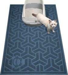 UPSKY Waterproof Cat Litter Trapping Mat, 35 x 24-in, Blue