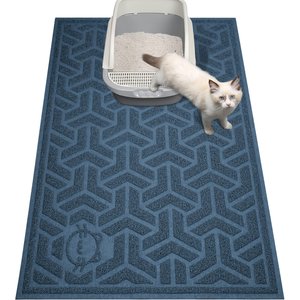 UPSKY Waterproof Cat Litter Trapping Mat, 35 x 24-in, Blue