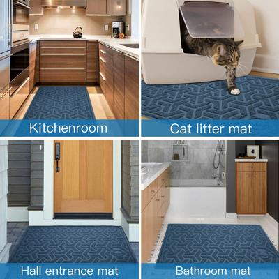 Show full view: UPSKY Waterproof Cat Litter Trapping Mat, 35 x 24-in, Blue slide 6 of 8