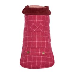 Up Country Tweed Dog Coat, Pink, 16