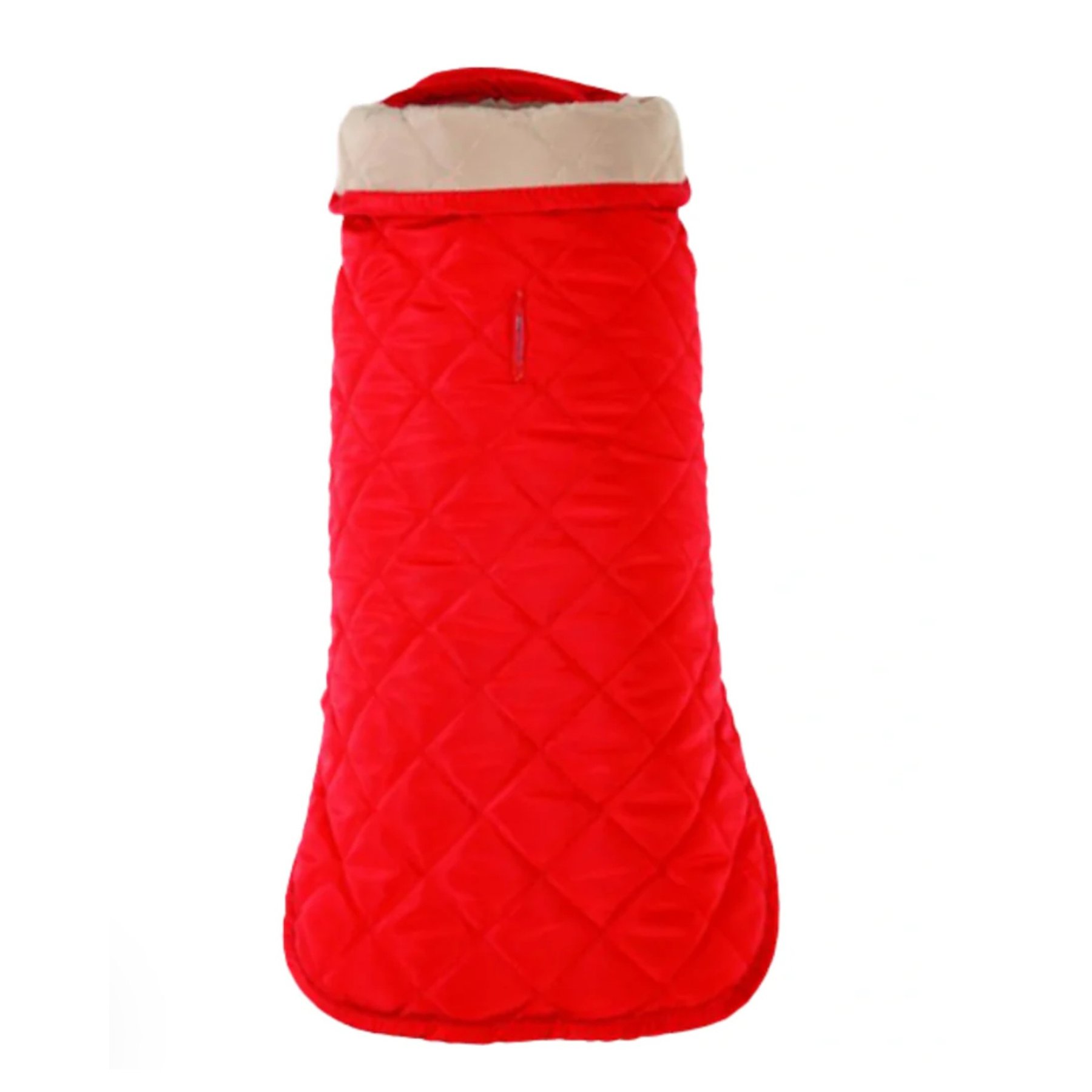 Up Country Quilted Dog Coat, Red/Khaki, 12