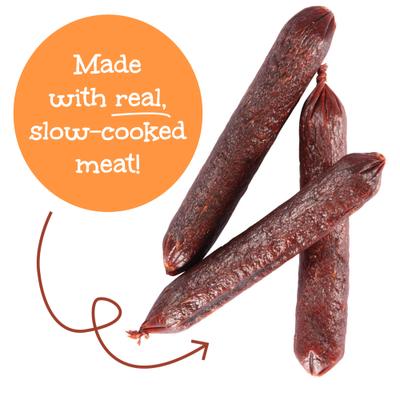 Show full view: Happy Howie's Baker's Dozen 4-in Lamb Sausage Dog Treats, 13 count pouch slide 6 of 11