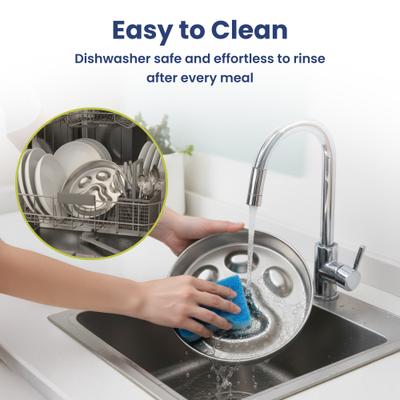 Show full view: PawsPik Stainless Steel Three-Ridge Slow Feeder Dog Bowl slide 7 of 9