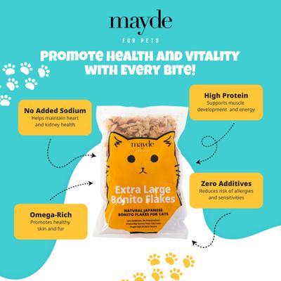 Show full view: Mayde Extra Large Bonito Flakes Crunchy Cat Dehydrated Treats, 4-oz bag slide 5 of 10