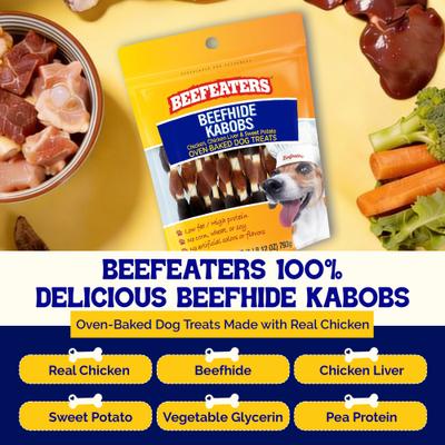 Show full view: Beefeaters Beefhide Kabobs Jerky Dog Treats, 28-oz bag slide 4 of 8