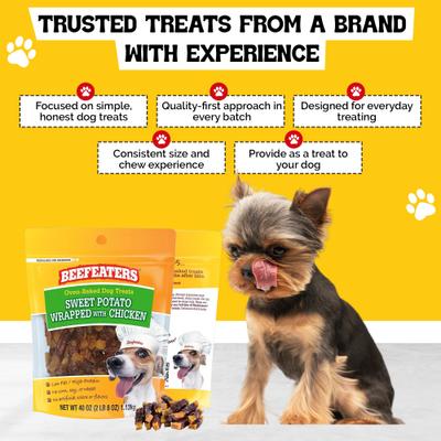 Show full view: Beefeaters Sweet Potato Wrap Chicken Jerky Dog Treats, 40-oz bag slide 7 of 10