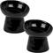 Show in main carousel: Park Life Designs Fluted Tilt Cat Elevated Bowl Set, 2 count, Black, Small slide 1 of 3