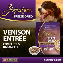 Zignature Venison Entrée Freeze-Dried Dog Food, 25-oz bag slide 2 of 9