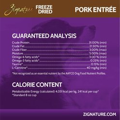 Zignature Pork Entrée Freeze-Dried Dog Food, 12.5-oz bag, 6 count slide 2 of 9