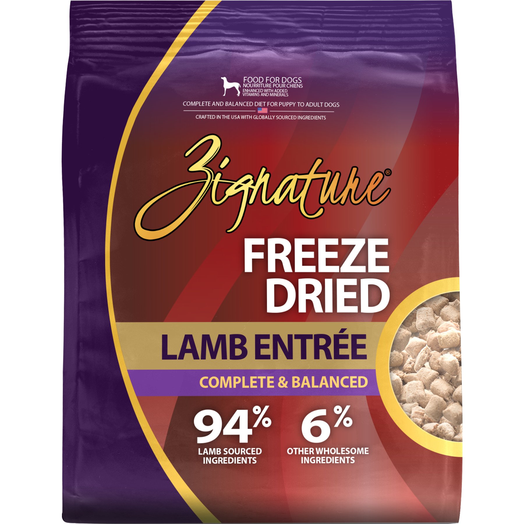 Zignature Lamb Entrée Freeze-Dried Dog Food, 12.5-oz bag