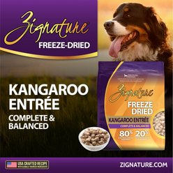 Zignature Kangaroo Entrée Freeze-Dried Dog Food, 4-oz bag slide 2 of 9