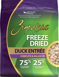 Zignature Duck Entrée Freeze-Dried Dog Food, 25-oz bag