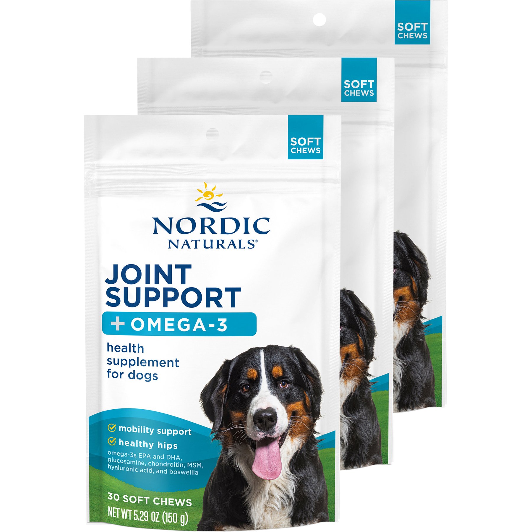 Nordic Naturals Joint Support Soft Chew Supplement for Dogs, 90 count bundle