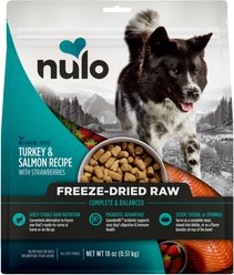 Nulo Salmon & Turkey Recipe with Strawberries Grain-Free Freeze-Dried Raw Dog Food, 18-oz bag