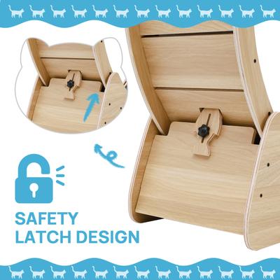 Show full view: RYPetmia Indoor Interactive Exercise Wheel Cat Toy with Replaceable Runway & Safety Lock, 39.37 x 14.37 x 42.12-in, Natural slide 6 of 9