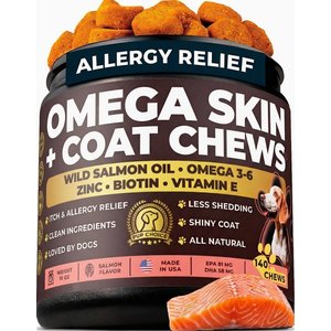 Pup Choice Omega-3 Skin & Coat with Biotin Salmon Flavor Soft & Chewy Dog Treats, 140 Count